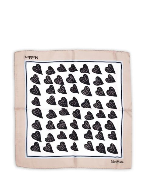 Max Mara heart-print scarf - White - zdjęcie produktu nr 1