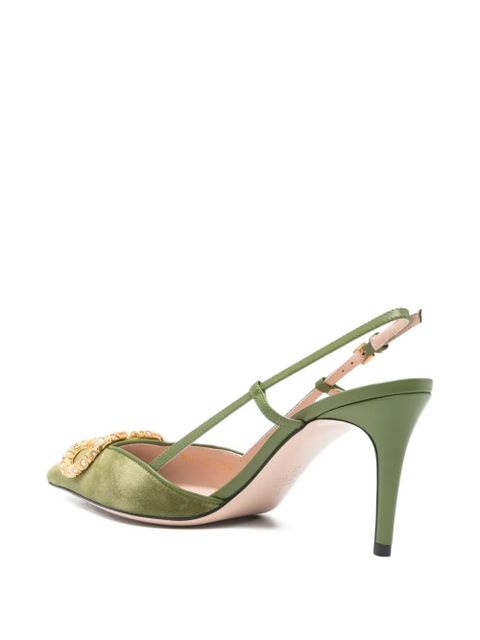 Valentino Garavani 80mm V-logo embellishment pumps - Green