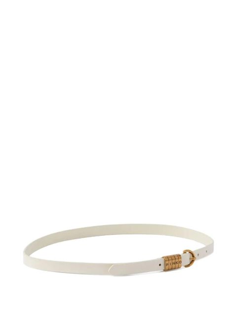 PINKO logo-lettering belt - White