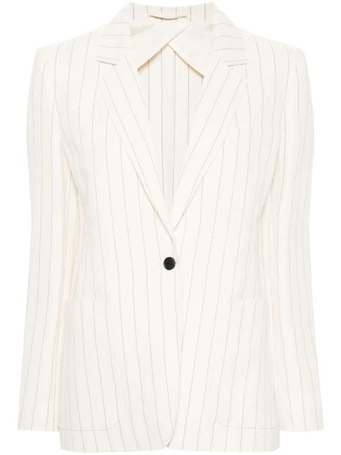 Max Mara single-breasted pinstriped blazer - Neutrals - zdjęcie produktu nr 1