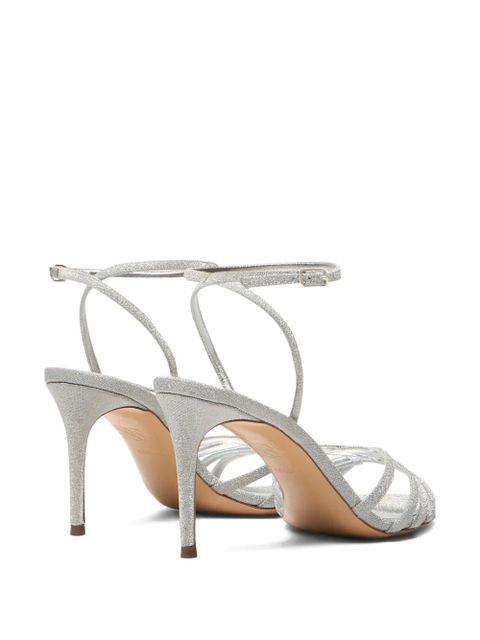 Casadei Julia glittered sandals - Silver