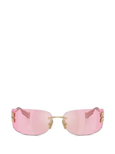Miu Miu Eyewear logo sunglasses - Pink - zdjęcie produktu nr 1