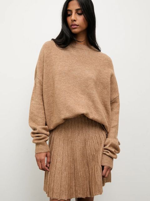 Answear.LAB sweter i spódnica damski kolor beżowy - zdjęcie produktu nr 2