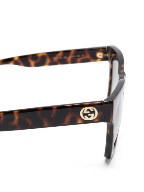 Gucci Eyewear square-frame tortoiseshell sunglasses - Brown