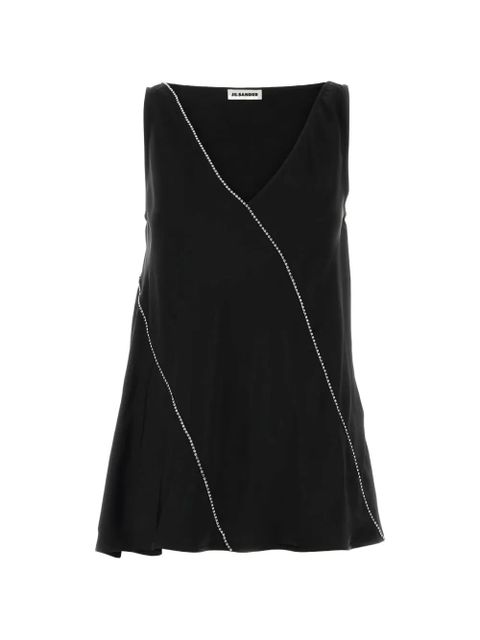 Jil Sander V-neck top - Black - zdjęcie produktu nr 1