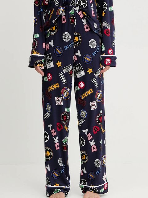 Dkny piżama damska kolor granatowy YI90076F