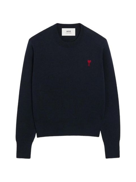 AMI Paris logo-embroidery sweater - Blue - zdjęcie produktu nr 1