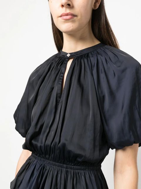 Zadig&Voltaire Romina puff-sleeve ruched mini dress - Blue