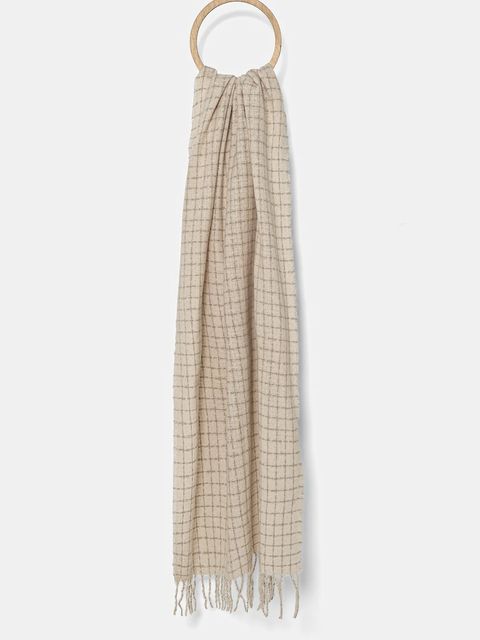 Morgan szalik damski kolor beżowy wzorzysty 5TWIX - zdjęcie produktu nr 1