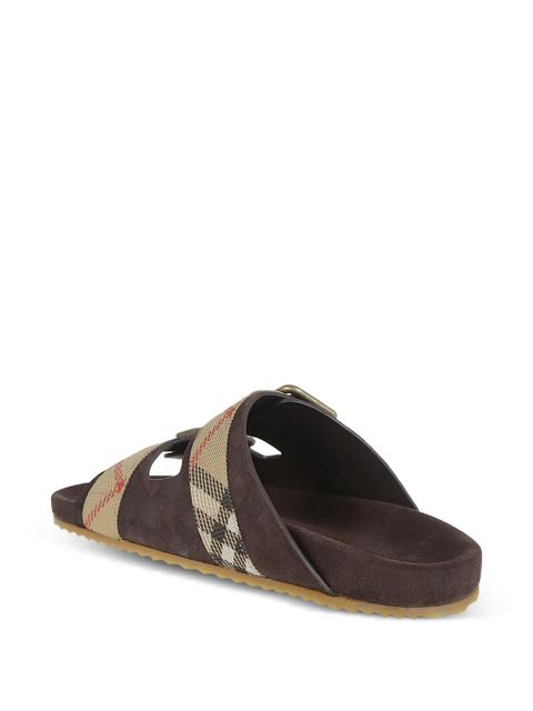 Burberry double-buckle sandals - Brown