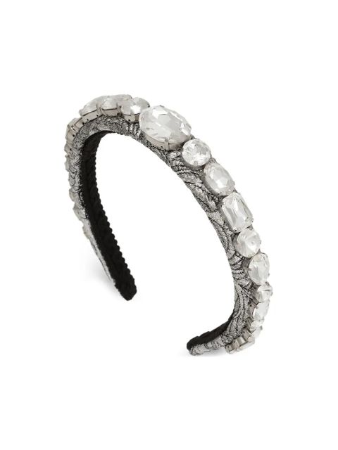 Dolce & Gabbana floral jacquard headband - Silver