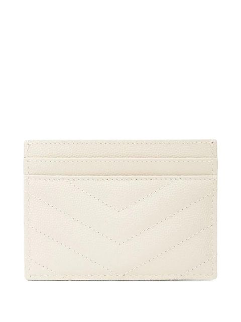 Saint Laurent Monogram quilted card holder - White - zdjęcie produktu nr 2