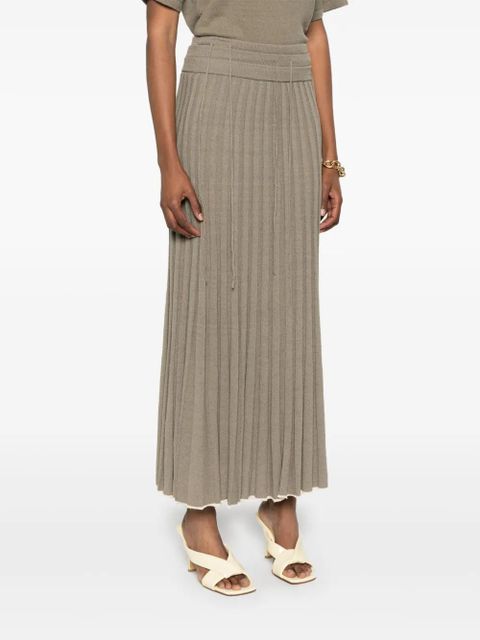 Christopher Esber pleated maxi skirt - Grey