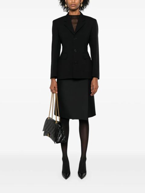 Balenciaga single-breasted wool blazer - Black - zdjęcie produktu nr 2