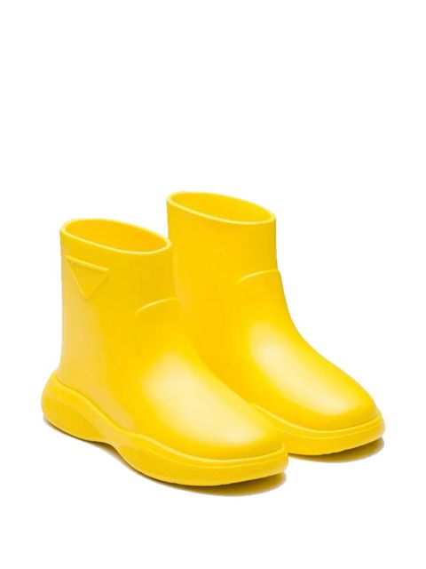Prada logo-embellishment rain boots - Yellow - zdjęcie produktu nr 2