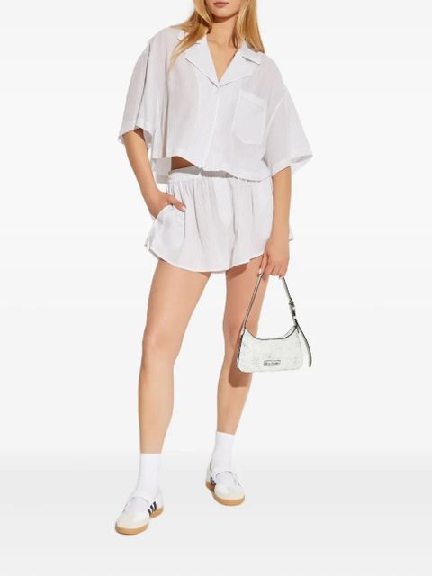 Alexander Wang pinstripe elastic-waist shorts - White