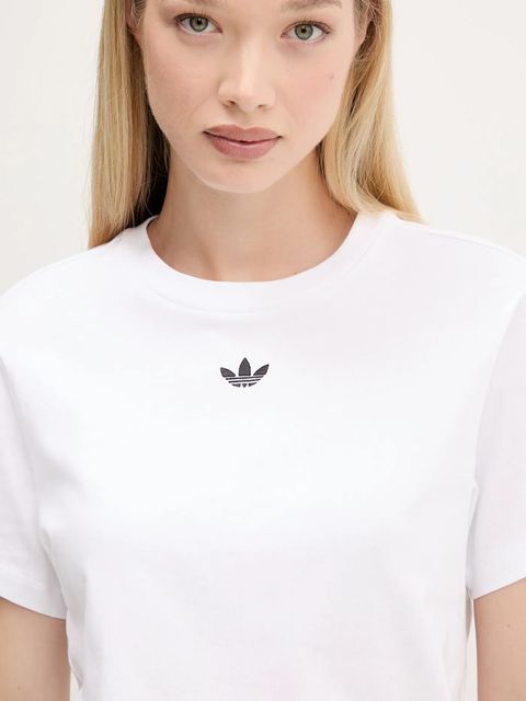 adidas Originals t-shirt bawełniany Adibreak damski kolor biały JV7207
