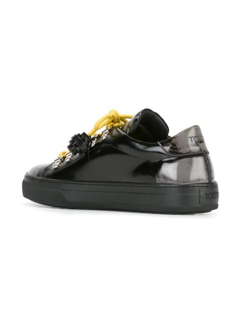 Tod's varnished lace-up sneakers - Black