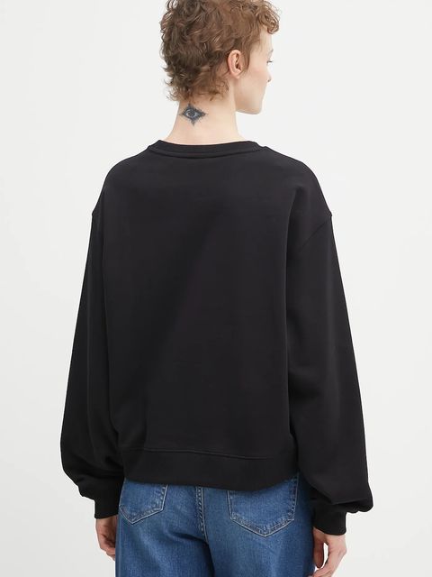 HUGO bluza bawełniana damska kolor czarny z nadrukiem 50550149