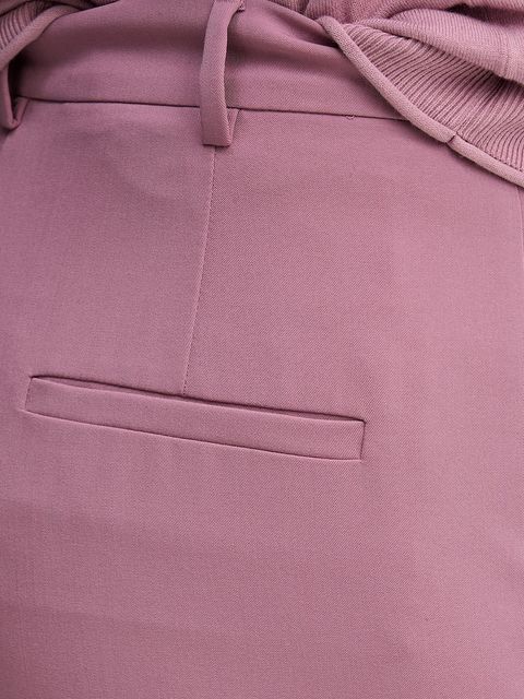 Sisley spodnie damskie kolor różowy proste high waist 4KVXLF02I