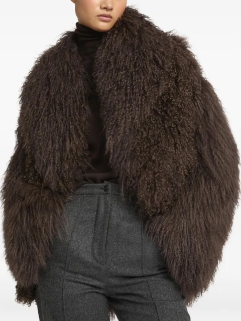 Yves Salomon lamb shearling peacoat jacket - Brown - zdjęcie produktu nr 1