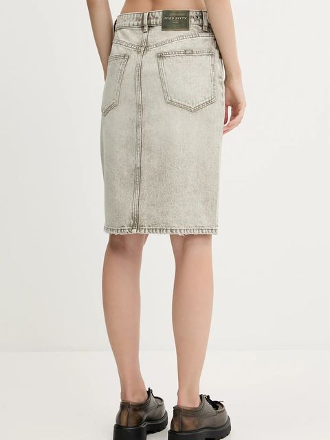 Miss Sixty spódnica jeansowa bawełniana kolor szary mini prosta 6S2KJ15300