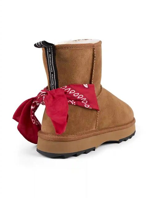 Emu Australia śniegowce zamszowe Sharky Mini Bandana kolor brązowy W13199