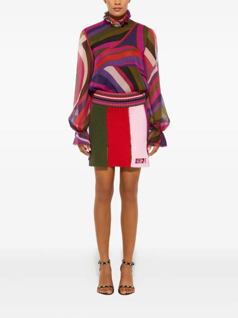 PUCCI colour-block mini skirt - Red - zdjęcie produktu nr 2