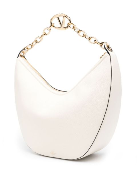 Valentino Garavani VLogo Signature leather shoulder bag - Neutrals