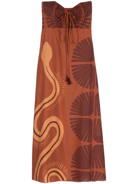 Johanna Ortiz Mother Of All Waters maxi dress - Brown - zdjęcie produktu nr 1