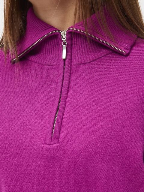 Medicine sweter damski kolor fioletowy z półgolfem