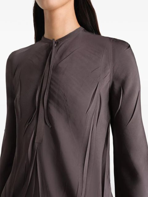 LEMAIRE creased bias dress - Brown