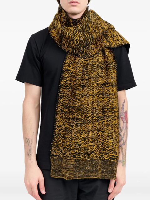 MM6 Maison Margiela textured knit scarf - Yellow