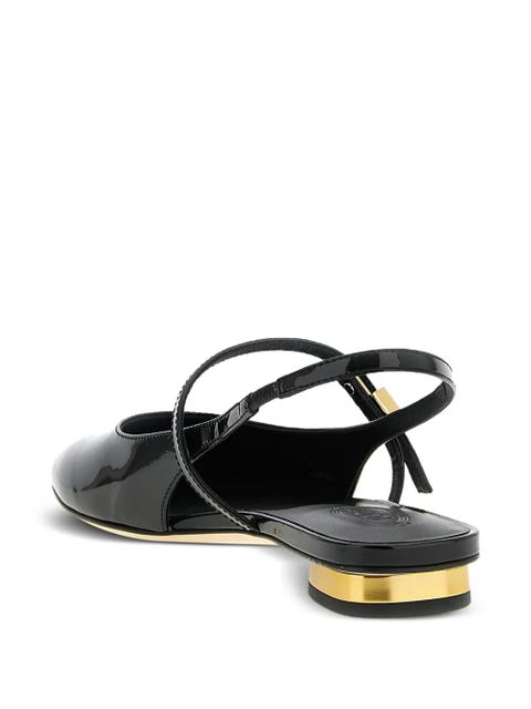 Tod's patent leather mary jane ballet flats - Black