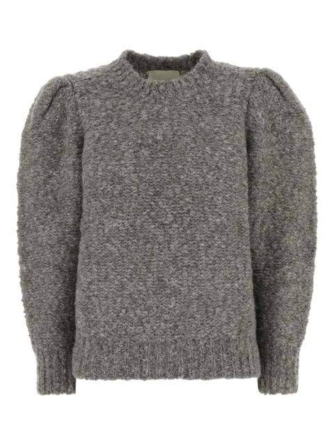 ISABEL MARANT Emma puffed-sleeve sweater - Grey - zdjęcie produktu nr 1