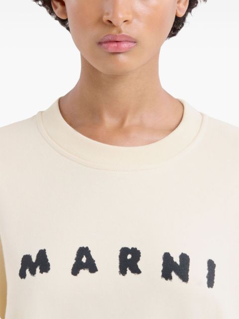 Marni logo-print sweatshirt - Neutrals