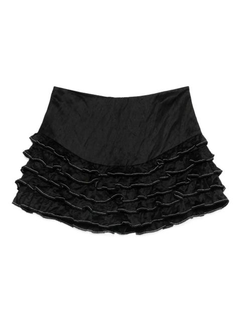 SANDRO ruffled-detail shorts - Black