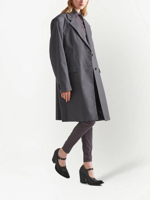 Prada single-breasted cotton coat - Grey