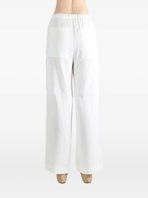 TOTEME drawstring-fastening trousers - White