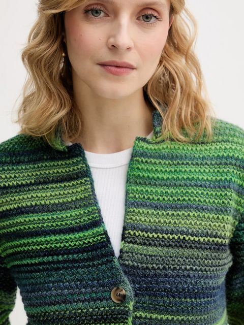 United Colors of Benetton kardigan z dodatkiem wełny kolor zielony 105CD6880