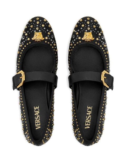 Versace La Medusa ballet flats - Black