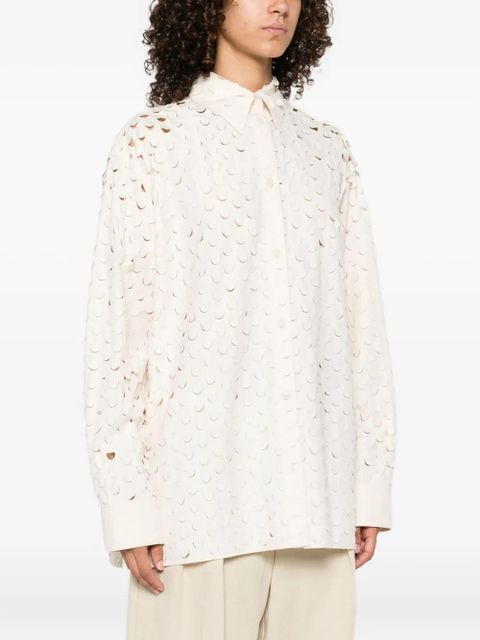 Nanushka cut-out collared shirt - Neutrals