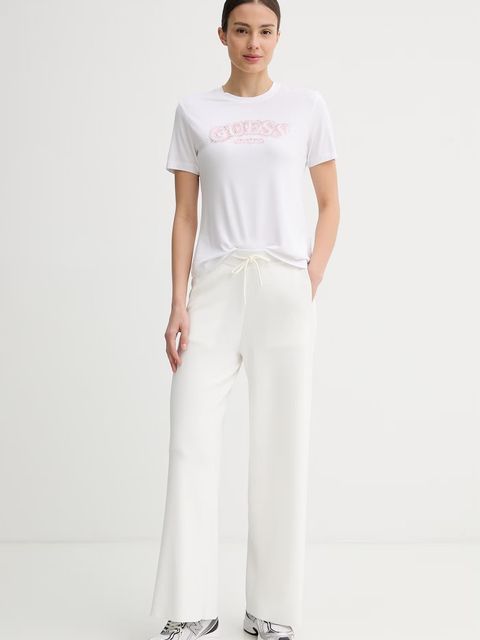 Guess t-shirt damski z wiskozy LEONA - zdjęcie produktu nr 1