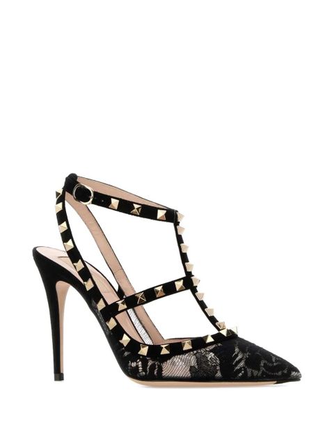 Valentino Garavani Rockstud lace pumps - Black