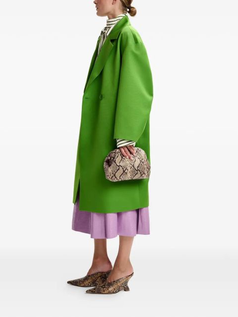 Essentiel Antwerp notched-lapel double-breasted coat - Green