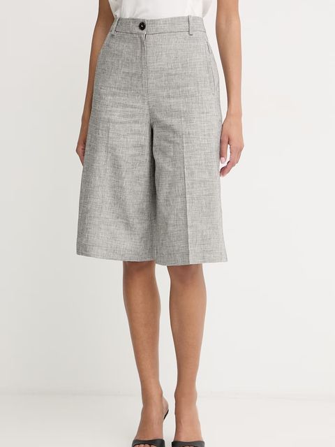 Pinko bermudy damskie z dodatkiem lnu - zdjęcie produktu nr 1