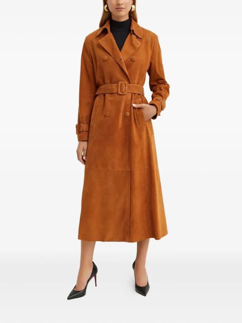 Nour Hammour Tate double-breasted belted coat - Brown