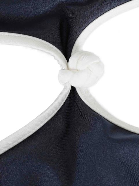 Cult Gaia cut-out knotted swimsuit - Blue