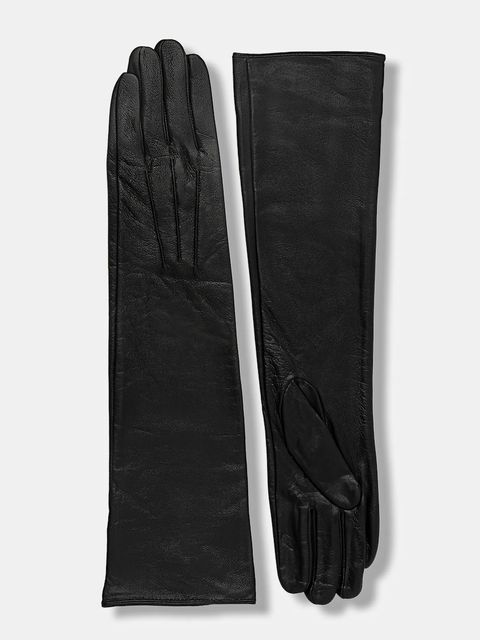 Answear.LAB rękawiczki skórzane damskie kolor czarny - zdjęcie produktu nr 2