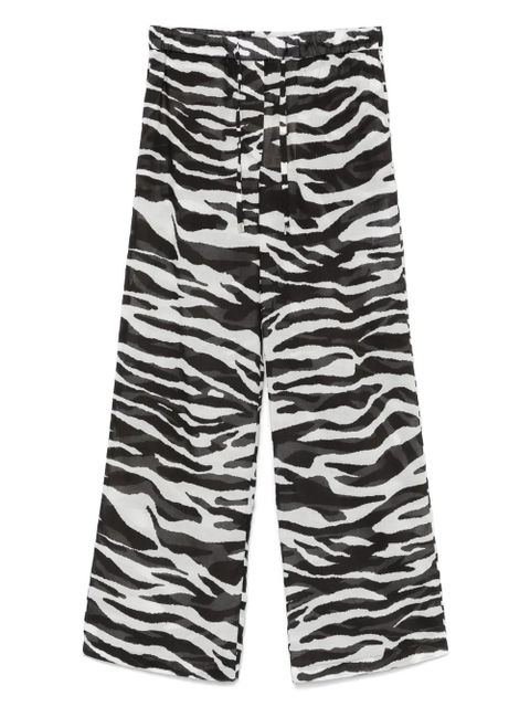 The Attico zebra-print sheer trousers - Black - zdjęcie produktu nr 1